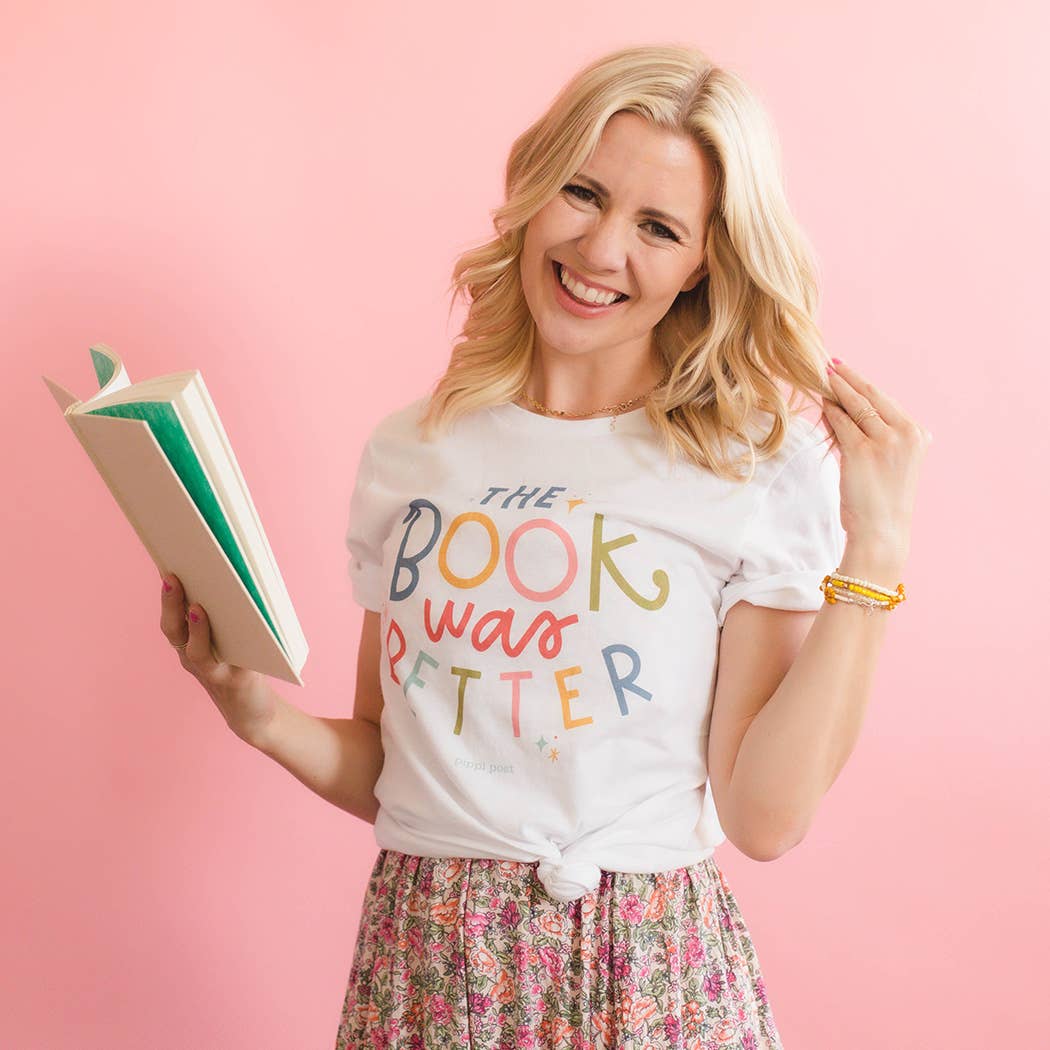 Pippi Post - The Book Was Better Pippi Tee - White