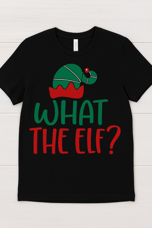 What the Elf? Bella + Canvas 3001 Unisex Christmas T-Shirt