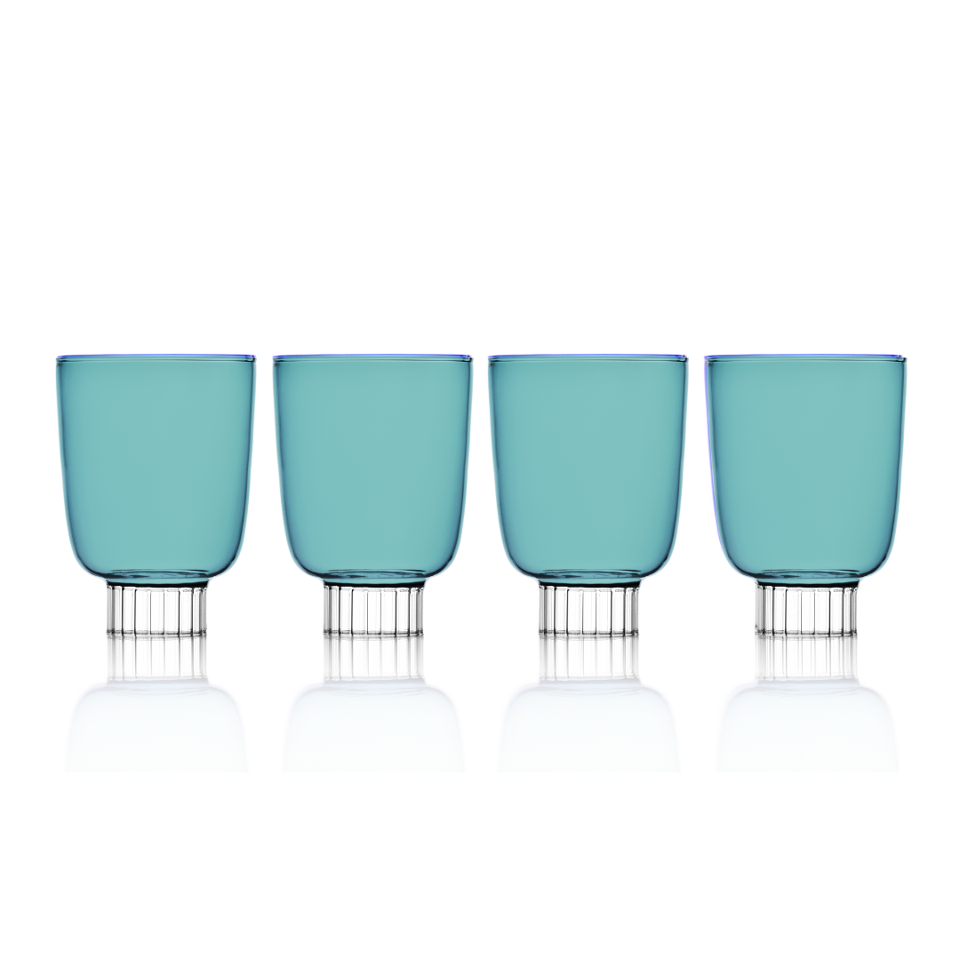 Stemless Wine Glasses – Modern Colored Drinkware Set Featured by Forbes