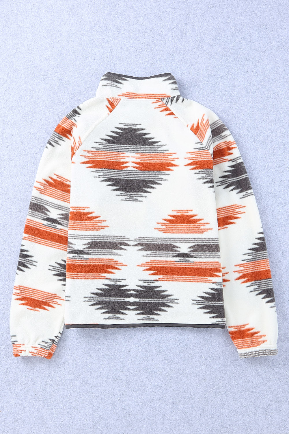 Western Aztec Fleece Jacket – Snap Front Warm Layer with Side Pockets