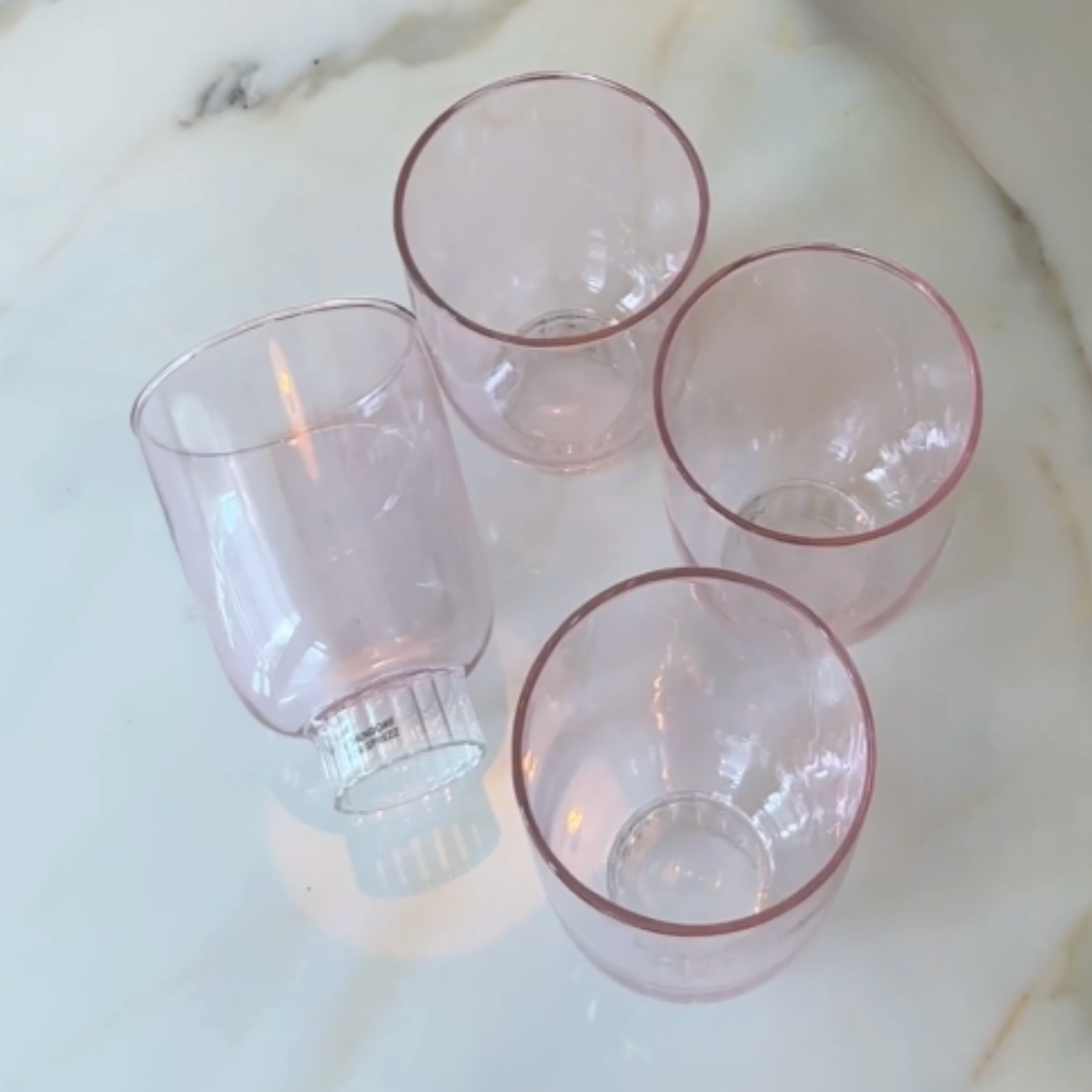 Stemless Wine Glasses – Modern Colored Drinkware Set Featured by Forbes