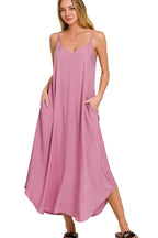 Light Rose Arc Hem Cami Dress