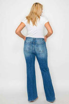 bytos High-Rise Distressed Jeans – Vintage Wash Stretch Denim for Women