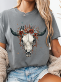 Cactus Moon Co Graphic Tee – Western Boho Skull Shirt