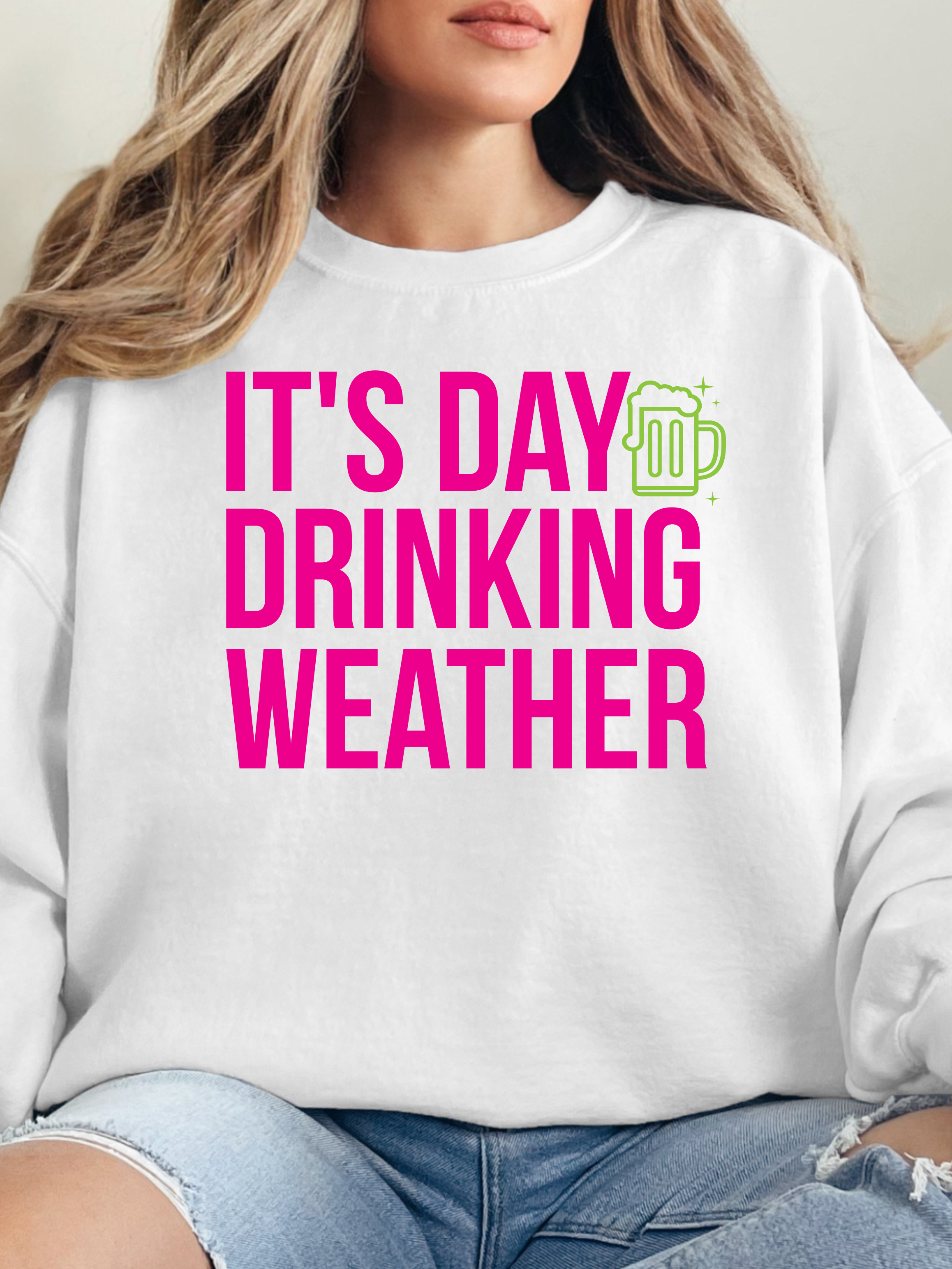 It's Day Drinking Weather Graphic