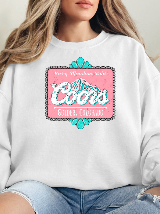 Rocky Mountain High Graphic Crewneck in White