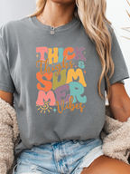 Thick Thighs and Summer Vibes Graphic Tee & Cropped Hoodie