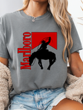 Marlboro Cowboy Rodeo Graphic Tee – Comfort Colors Western Shirt