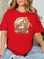 Women’s Fancy graphic tee featuring a Here’s Your One Chance Fancy country-inspired design on a relaxed-fit Comfort Colors® 100% cotton T-shirt in Red