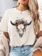 Cactus Moon Co Graphic Tee – Western Boho Skull Shirt