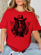 Women’s Lainey Cool Cowgirl graphic tee featuring an original Willow Boutique Western design on a relaxed-fit Comfort Colors® 100% cotton T-shirt in Red