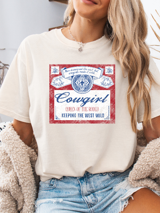 Queen of the Rodeo Graphic Tee, Cropped Hoodie & Crewneck in Ivory