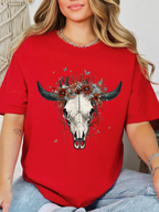 Cactus Moon Co Graphic Tee – Western Boho Skull Shirt