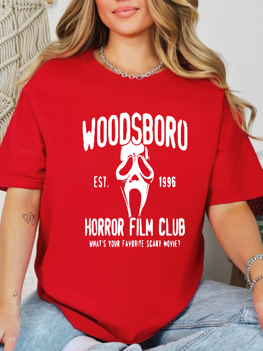 Woodsboro Horror Film Club Graphic in Red