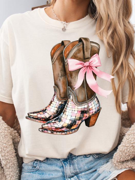 Pink Boot Scoot & Boogie Graphic Tee – Western Shirt