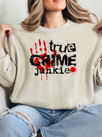 True Crime Junkie Graphic Tee – Comfort Colors Shirt & Crewneck