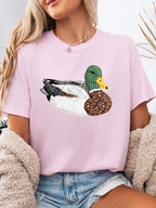 Patch Work Mallard Graphic in light pink