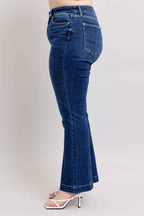 Jacqueline Judy Blue Flare Jeans – High Rise Stretch Denim