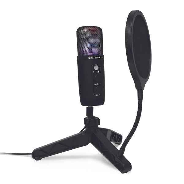 USB Gaming Condenser Microphone – LED Streaming Mic