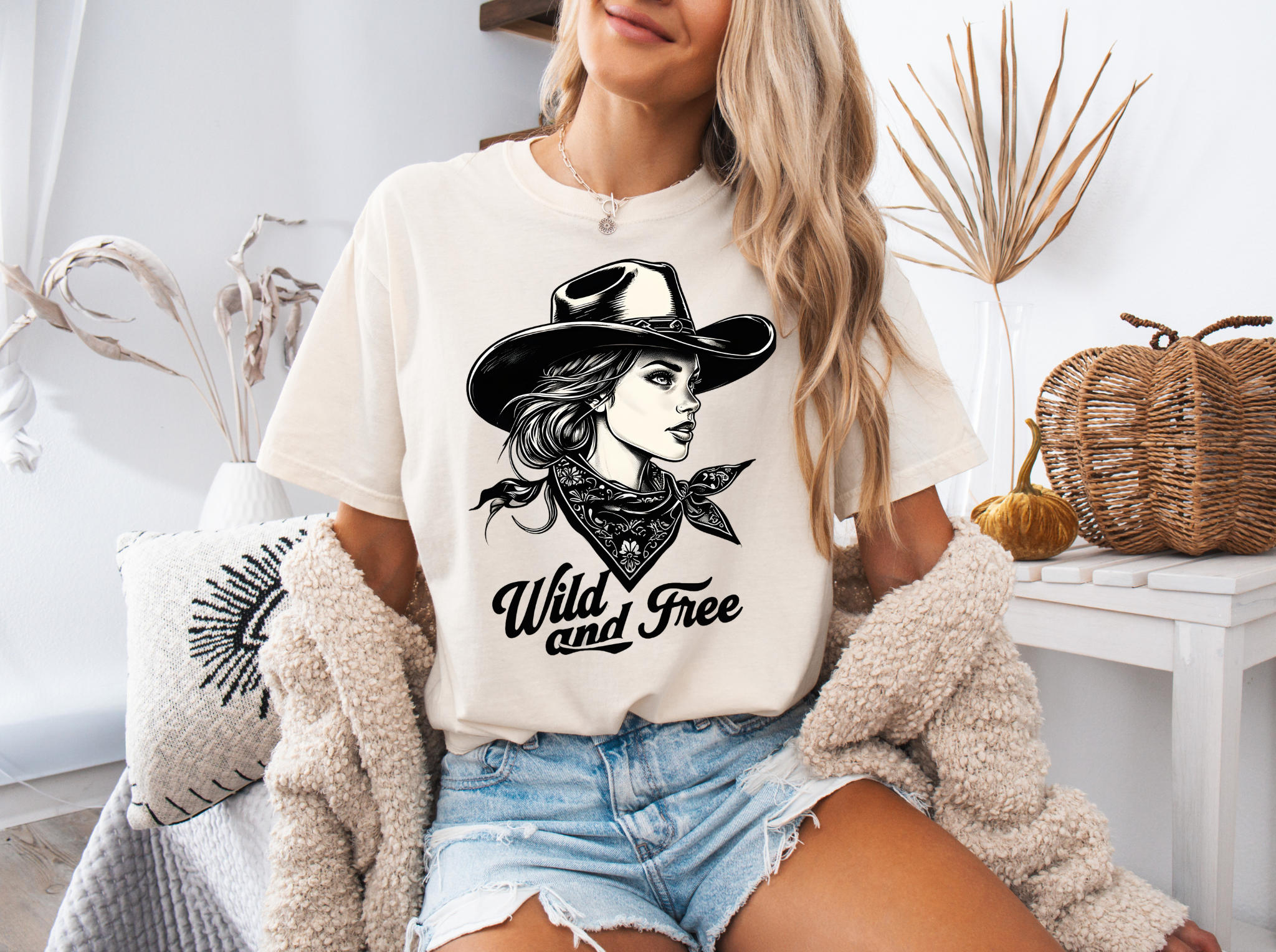 Wild and Free Cowgirl Graphic Tee – Comfort Colors