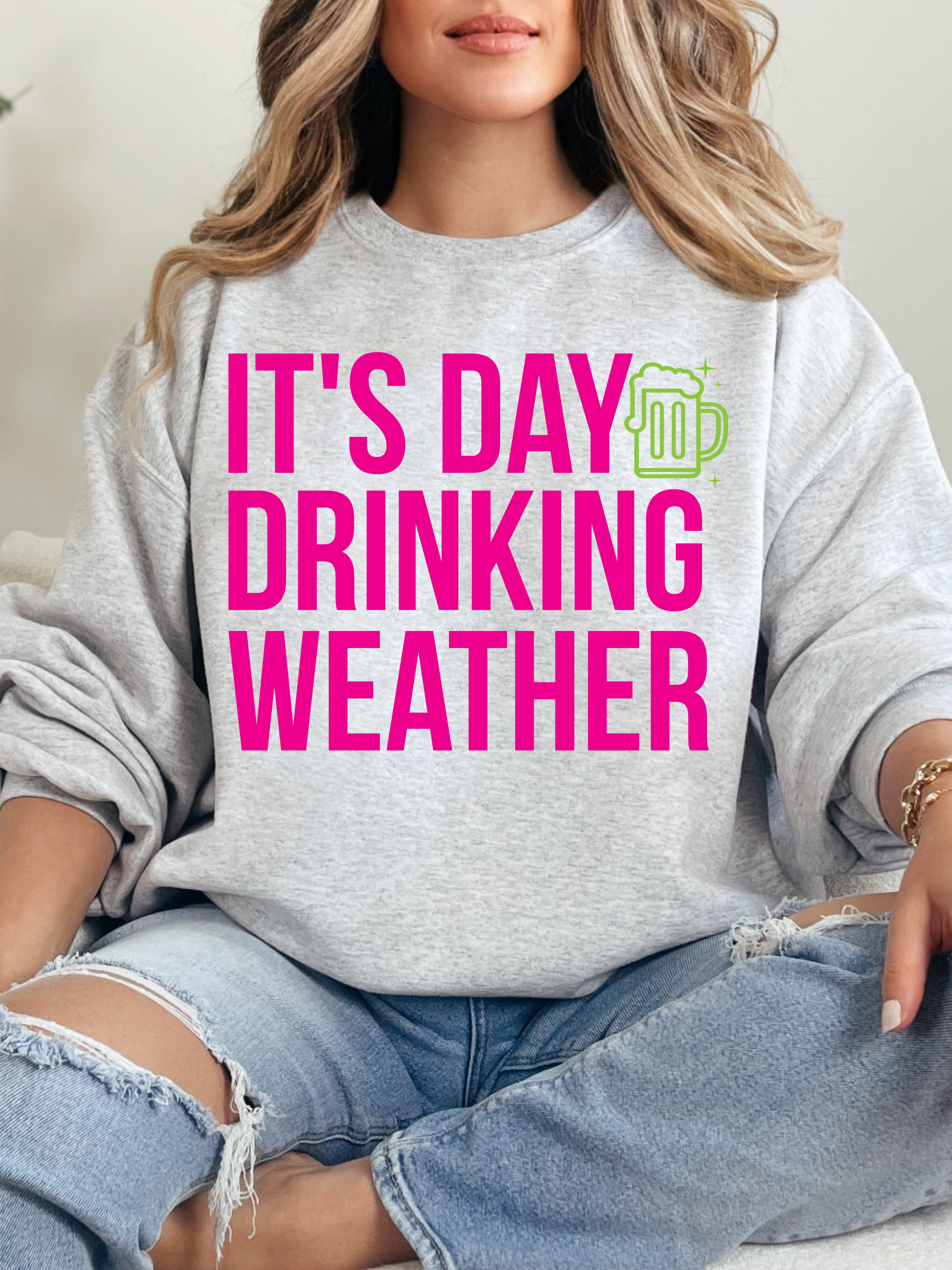 It's Day Drinking Weather Graphic