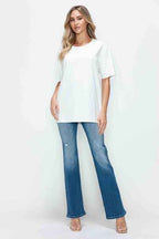 bytos High-Rise Distressed Jeans – Vintage Wash Stretch Denim for Women