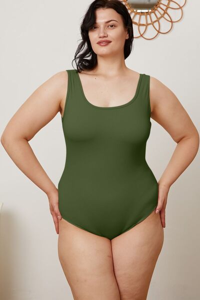 Basic Bae Square Neck Bodysuit – Sleeveless Stretch Fit