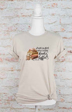 Just a Girl Who Loves Books & Coffee Graphic Tee