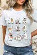 Ghost Book Nerd Graphic Tee – Funny Halloween Book Shirt