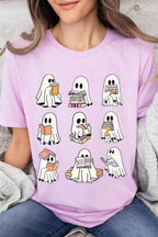 Ghost Book Nerd Graphic Tee – Funny Halloween Book Shirt