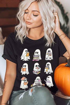 Ghost Book Nerd Graphic Tee – Funny Halloween Book Shirt