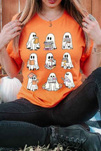 Ghost Book Nerd Graphic Tee – Funny Halloween Book Shirt