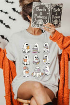 Ghost Book Nerd Graphic Tee – Funny Halloween Book Shirt
