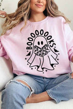 Ghost Book Lover Sweatshirt – Cute Halloween Fleece Pullover