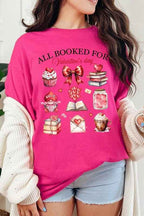All Booked for Valentines Graphic Heavy Cotton Tee