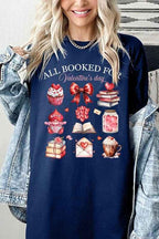 All Booked for Valentines Graphic Heavy Cotton Tee