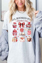 All Booked for Valentines Graphic Heavy Cotton Tee