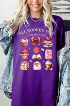 All Booked for Valentines Graphic Heavy Cotton Tee