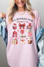 All Booked for Valentines Graphic Heavy Cotton Tee