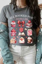 Valentines Book Lover Tee – All Booked for Valentines TShirt