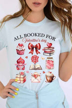 Valentines Book Lover Tee – All Booked for Valentines TShirt