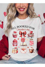 Valentines Book Lover Tee – All Booked for Valentines TShirt