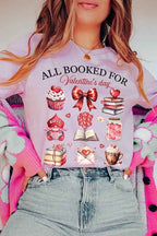 Valentines Book Lover Tee – All Booked for Valentines TShirt