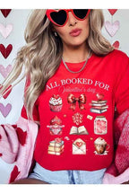 Valentines Book Lover Tee – All Booked for Valentines TShirt