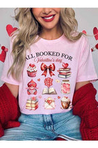 Valentines Book Lover Tee – All Booked for Valentines TShirt