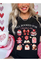 Valentines Book Lover Tee – All Booked for Valentines TShirt