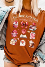 Valentines Book Lover Tee – All Booked for Valentines TShirt
