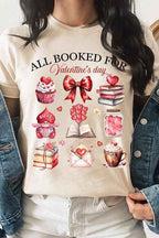 Valentines Book Lover Tee – All Booked for Valentines TShirt