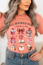 Valentines Book Lover Tee – All Booked for Valentines TShirt