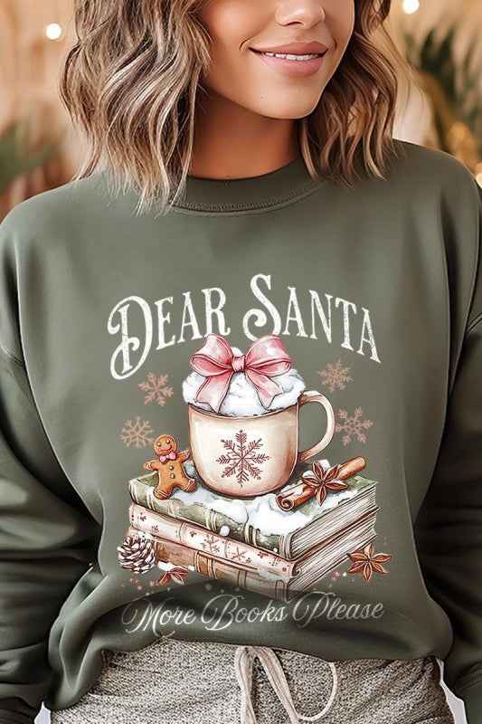 Dear Santa Books Graphic Sweatshirt